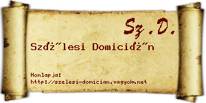Szélesi Domicián névjegykártya